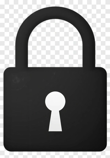Black Padlock With Keyhole PNG