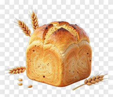 Freshly Baked Loaf Of Bread With Wheat PNG