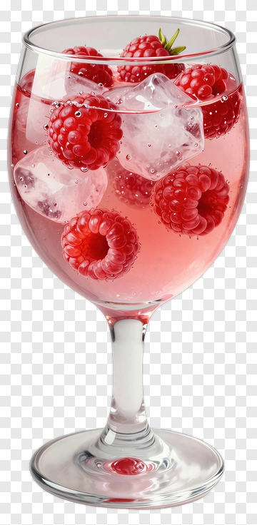 Raspberry Drink With Ice PNG