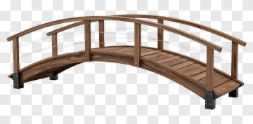 Wooden Garden Bridge PNG