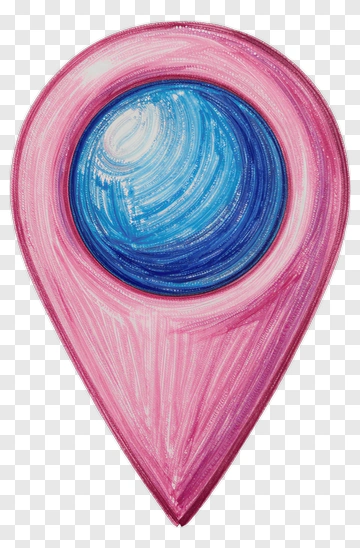 Colorful Map Pin With Blue Circle PNG
