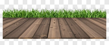 Wooden Floor With Grass Background PNG