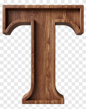 Wooden Letter T PNG