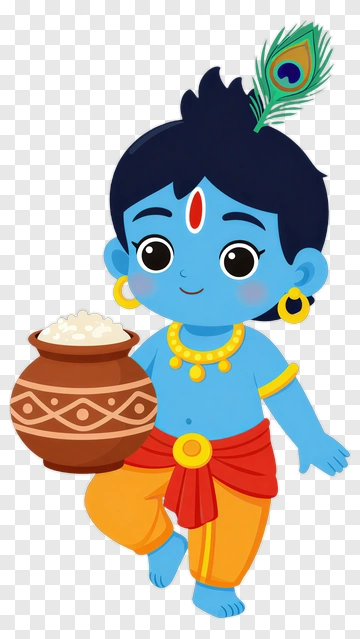 Cartoon Boy Holding A Pot Of Rice PNG