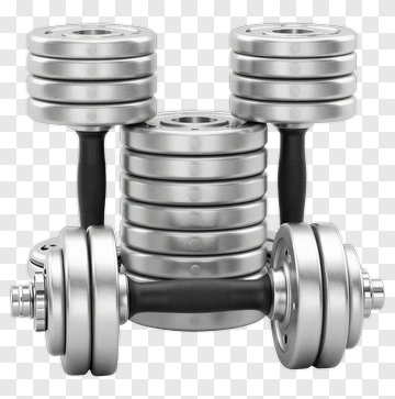 Dumbbell Set With Weight Plates PNG