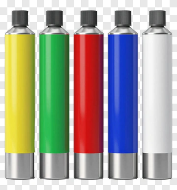 Colorful Paint Tubes PNG