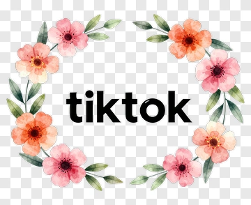 Floral Tiktok Logo PNG
