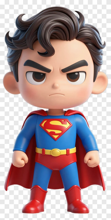 Cartoon Superhero Figure PNG
