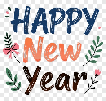 Happy New Year Greeting PNG