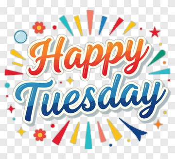 Happy Tuesday Greeting Card Design PNG