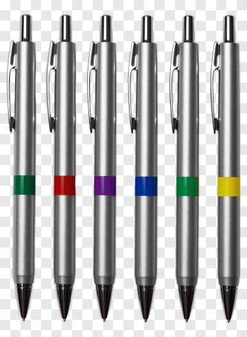 Colorful Ballpoint Pens PNG