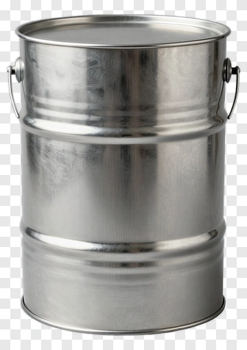 Metal Storage Barrel PNG