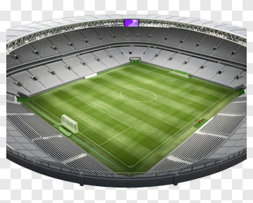 Soccer Stadium With A Green Field PNG