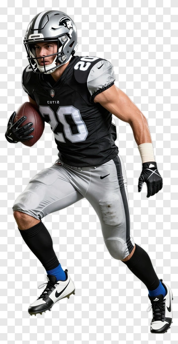 Football Player Running With A Ball PNG