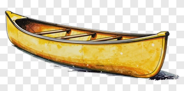 Yellow Canoe PNG