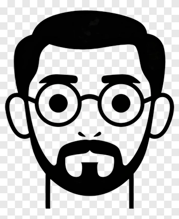 Cartoon Man With Glasses And Beard PNG