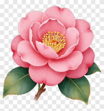 Pink Camellia Flower PNG