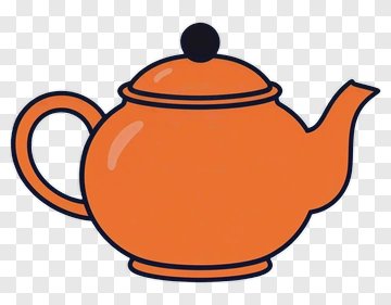 Orange Teapot PNG