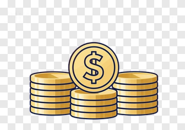 Stack Of Gold Coins With Dollar Sign PNG