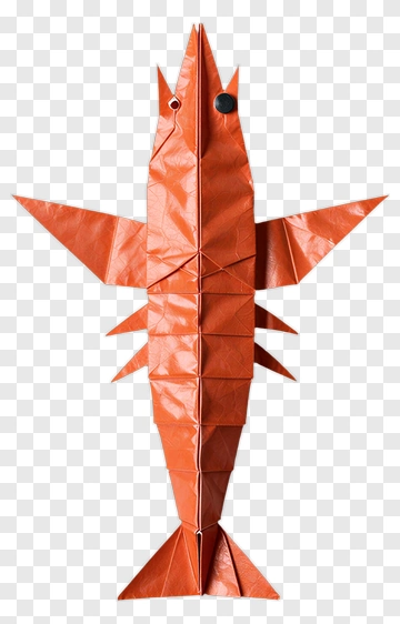 Origami Shrimp PNG