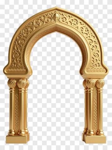 Golden Decorative Arch PNG