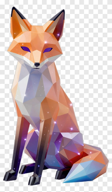 Polygonal Fox PNG