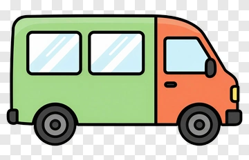 Colorful Van PNG