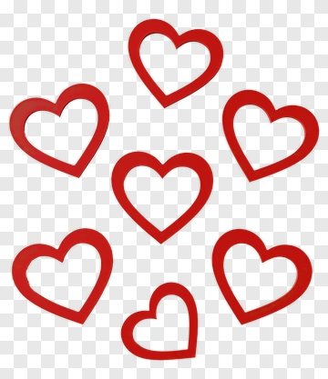 Red Heart Shapes PNG