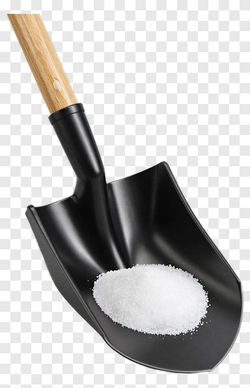 Shovel With White Granulated Sugar PNG