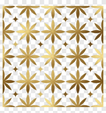 Gold Floral Pattern PNG