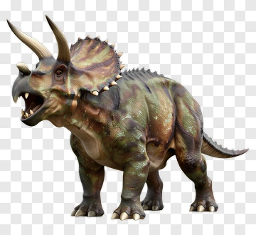 3D Triceratops Dinosaur PNG