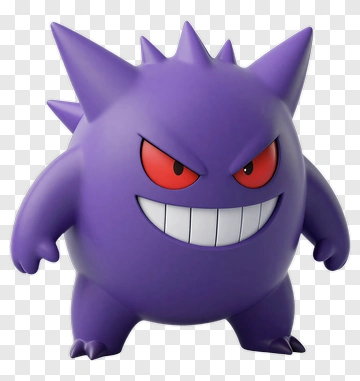 Cartoon Gengar Character PNG