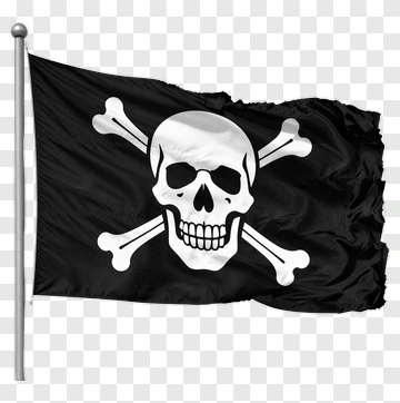 Pirate Flag With Skull And Crossbones PNG
