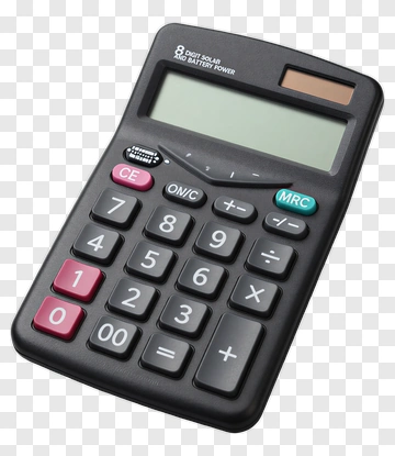 Calculator With Solar And Battery Power PNG