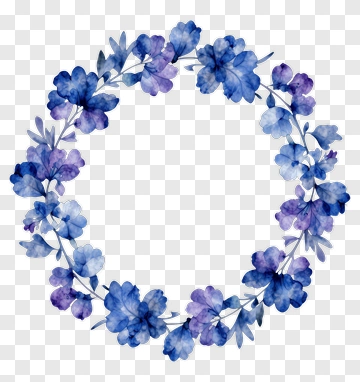Watercolor Floral Wreath PNG