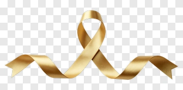 Gold Awareness Ribbon PNG