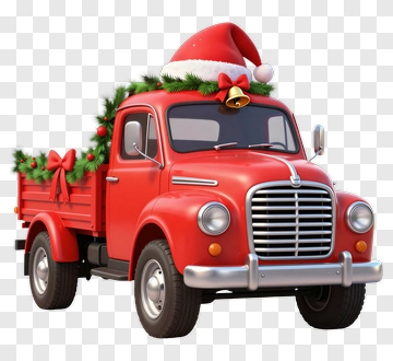 Christmas Truck With Decorations PNG