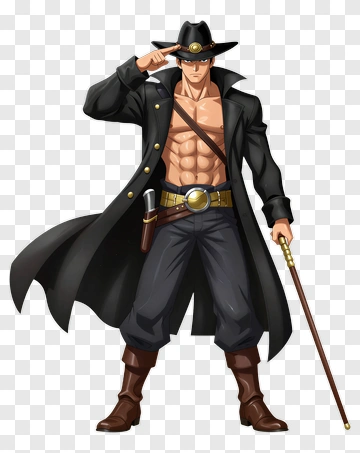 3D Cowboy Saluting With A Cane PNG