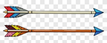Colorful Arrows With Feathers PNG