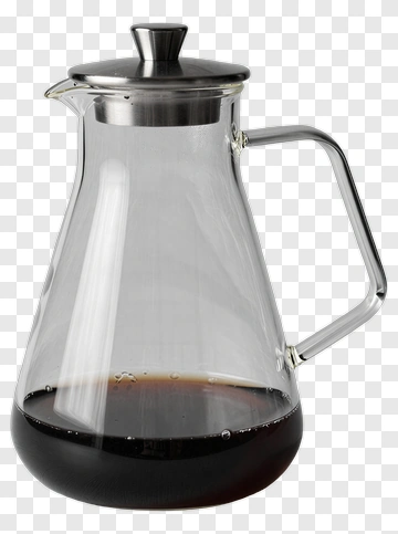 Coffee Pot With Dark Brew PNG