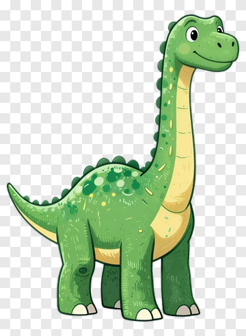 Cartoon Green Dinosaur PNG