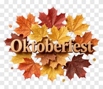 Oktoberfest With Autumn Leaves PNG