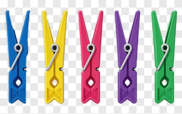 Colorful Clothespins Set PNG