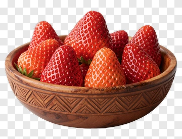 Bowl Of Fresh Strawberries PNG