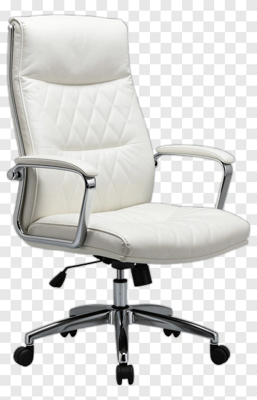 Modern White Office Chair PNG