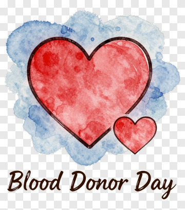 Blood Donor Day Hearts PNG