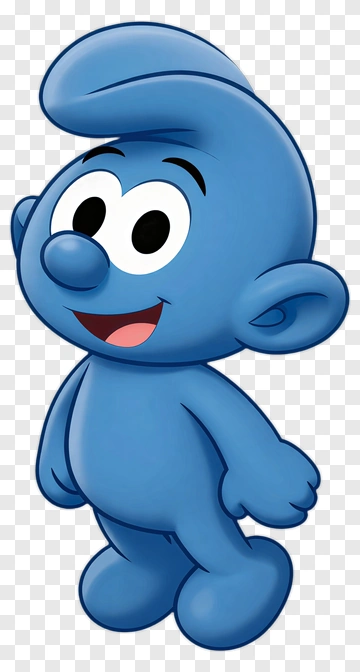 Cartoon Smurf Character PNG