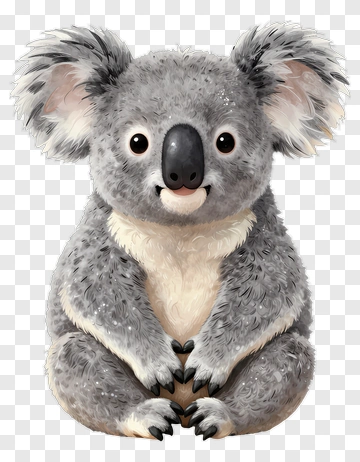 Cute Koala Sitting PNG