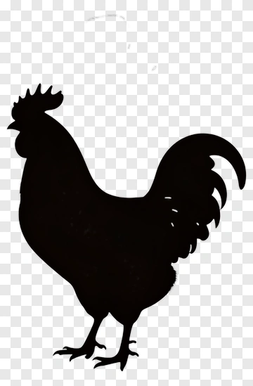 Silhouette Of A Rooster PNG