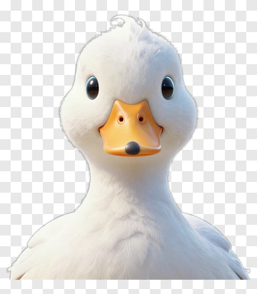 Cartoon Duck With A Smiling Expression PNG